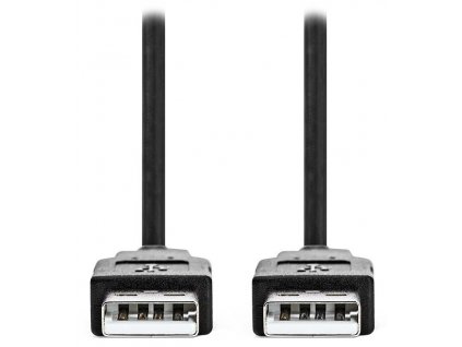 NEDIS kabel USB 2.0/ zástrčka USB-A - zástrčka USB-A/ černý/ bulk/ 3m