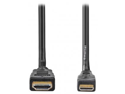 NEDIS High Speed HDMI 1.4 kabel s ethernetem/ 4K@30Hz/ zlacené konektory HDMI-mini HDMI/ černý/ bulk/ 3m