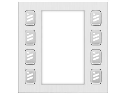 XtendLan modul 8x tlačítko mechanické dvouřadé (DPC-IP81 a DPC-D281)