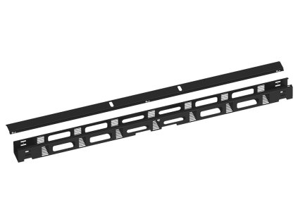 Solarix vertikální vyvazovací žlab 45U kovový s krytem, BK, VVZ-K-45-B