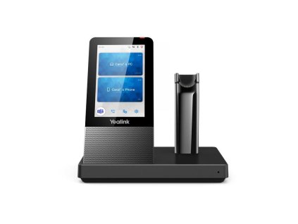 Yealink WH67 DECT základna s dotykovým LCD a s náhlavní soupravou do jednoho ucho