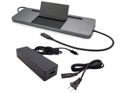 i-tec dokovací stanice USB-C Metal Ergonomic 4K 3x Display, Power Delivery 85W + univerzální nabíječka 100W (bundle)