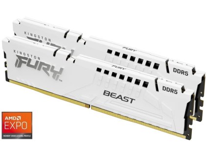 KINGSTON FURY Beast White EXPO 32GB DDR5 6000MT/s / CL36 / DIMM / Kit 2x 16GB