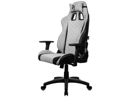 AROZZI herní židle AVANTI Soft Fabric Light Grey/ látkový povrch/ světle šedá