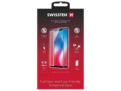 Swissten sklo Full Glue , Color frame, Case friendly pro Samsung Galaxy A53 5G / černé