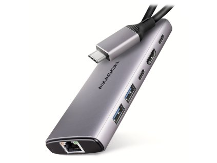 AXAGON multi USB-C 6v1 hub / HMC-6G2L / USB 3.2 Gen2 / 1x PD 100W / 1x USB-C / 2x USB-A / HDMI / 1x GLAN / 15cm