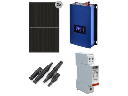 Solarmi GridFree 1000M solární balkónová elektrárna: 1kW GTIL měnič s limiterem + 2x 480Wp solární panel