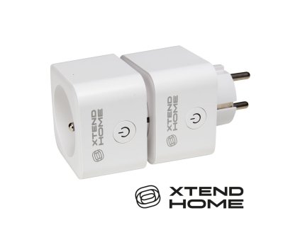 Xtend Home set 2x chytrá interní zásuvka, měření příkonu, správné spínání fáze, Tuya