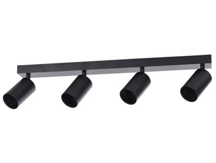 IMMAX PUNTO-4 stropní, nástěnné bodové svítidlo linear, 4 hlavy, černé, pro zdroj typu GU10
