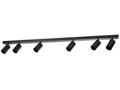 IMMAX PUNTO-6 stropní, nástěnné bodové svítidlo, linear, 6 hlav, černé, pro zdroj typu GU10