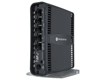 ROZBALENÉ - POUŽITÉ - MikroTik hAP ax2, 5x GLAN, 2.4+5Ghz, 802.11b/g/n/ac/ax Wi-Fi 6, PoE in/out, ROS 7, L4,  PSU, indoor