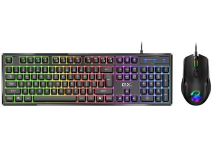 GENIUS GX GAMING Scorpion KM-GX6/ drátový set klávesnice s myší/ RGB podsvícení/ Copilot/ USB/ černá/ CZ+SK layout