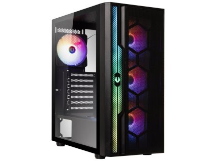 BitFenix skříň Apollo / ATX / 4x120mm FRGB fan / 3xUSB 3.0 / USB 2.0 / tvrzené sklo / černá