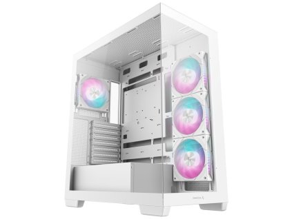 DEEPCOOL skříň CG580 4F / ATX / 4x120mm ARGB fans / 2xUSB 3.0 / panoramatická / tvrzené sklo / bílá