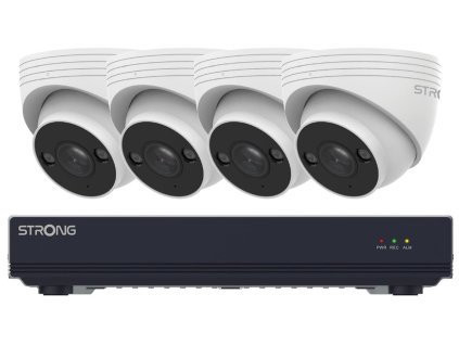 STRONG TUR05DL0-P PoE KIT/ Turret/ 5Mpix/ 1x NVR NVR1120-8P/ 4x IP kamera TUR05DL0-P/ HDMI/ VGA/ USB/ LAN