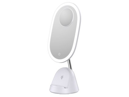 POŠKOZENÝ OBAL - IMMAX LED kosmetické zrcátko FACE 3v1/ stojánek s Qi nabíjením/ 18W/ 70lm/ DC 12V/1,5A/ bílé