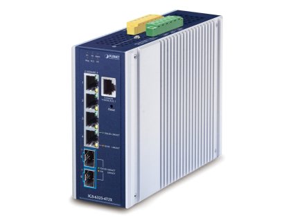 Planet IGS-6325-4T2X průmyslový L3 switch, 4x1Gb, 2x10Gb SFP+, 9-48VDC, -40~75°C, IP30, fanless