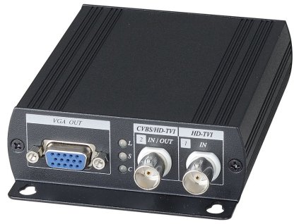 XtendLan Převodník AHD/TVI/CVI/CVBS na HDMI/VGA/CVBS, do 1920x1080, 1x smyčkový výstup, 2x BNC
