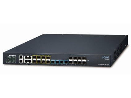 Planet GPON OLT 2.5G, 8x PON, 4x1Gb + 4x1Gb SFP + 4x10Gb SFP+