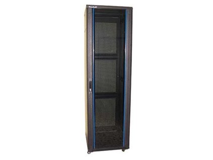 XtendLan 42U/600x1000 stojanový, černý, skleněné dveře, perforovaná záda