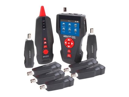 XtendLan Tester STP+PSTN+coax+USB, LCD displej, měření délky vedení, test PoE a PING, sonda+ 8x protismyčka