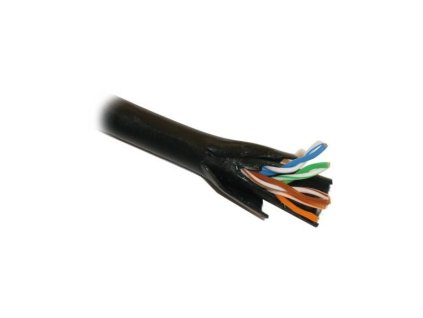 PLANET kabel UTP, drát, 4pár, Cat 5e, PE+PE, Dca, venkovní dvouplášť, balení 305m