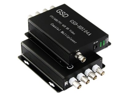 XtendLan Rozšíření kapacity existujícího koax.vedení na čtyři kamery, pro AHD/CVI/TVI do 5Mpix, pár