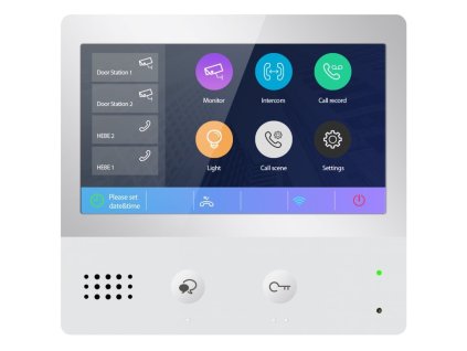 XtendLan Bytový monitor IP/ dotykový LCD 7" 1024x600/ PoE/ WiFi/ paměť/ CZ menu/ ONVIF/ Quad/ PIP