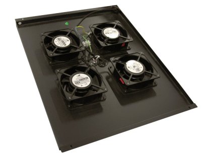 XtendLan Ventilace pro stojanové rozvadeče ECO hloubky 800mm, 4x ventilátor černá