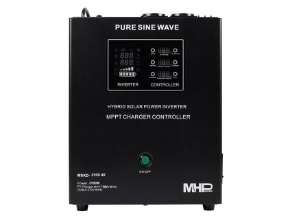 MHPower záložní zdroj MHPower MSKD-2100-48, UPS, 2100W, čistý sinus, 48V, solární regulátor MPPT