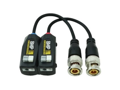 XtendLan Balun pasivní pro AHD/HDCVI/HD-TVI/PAL do 8Mpix, miniaturní s kabelem, rychlosvorka, cena za pár
