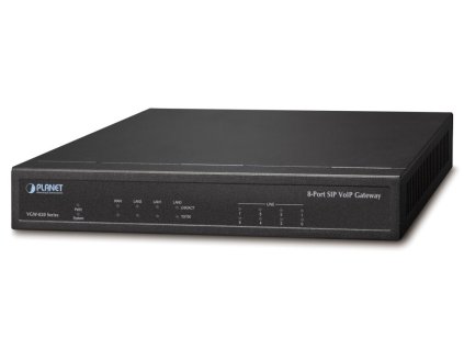 Planet VGW-820FS VoIP gateway, 8x FXS, SIP, CallerID, Fax, Hotline, firewall, SNMP, SSH/TLS, QoS