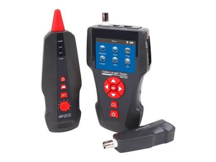 XtendLan Tester STP+PSTN+coax+USB, LCD displej, měření délky vedení, test PoE a PING, sonda