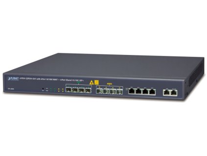 Planet EPL-4000 GEPON OLT, 4x PON 1,25Gb/s, 4xGE, 4x 10G SFP+, 1:64, VLAN, DBA, IGMP, GUI