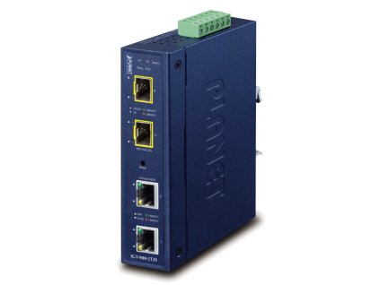Planet IGT-900-2T2S IP30 průsmyslový konvertor 2x 1000Base-T, 2x SFP port, SNMP, VLAN, Backup Link, -40až+75st, 9-48VDC
