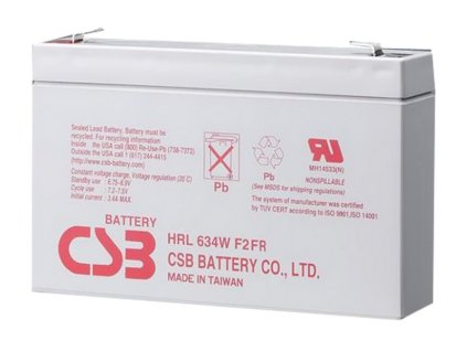 CSB Pb záložní akumulátor VRLA AGM 6V/9Ah (HRL634W F2)