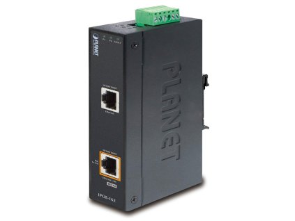 Planet IPOE-162 PoE injektor IEEE802.3at, 30W, Gigabit, DIN, IP30, -40~75°C, 12-48VDC