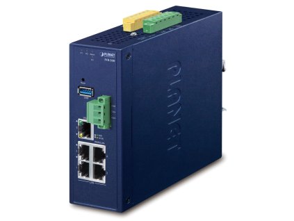 Planet IVR-300 Enterprise router/FW VPN/VLAN/QoS/HA/AP kontroler, 2xWAN(SD-WAN), 3xLAN, IP30, -40/75st, 9-54VDC