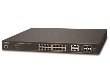 Planet GS-4210-16P4C L2 switch, 20x1Gb, 4x1Gb SFP, 16x PoE 802.3at 220W