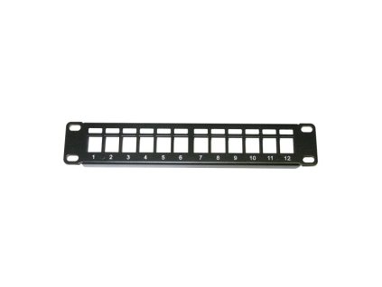 XtendLan Patch panel 10", 12 portů, 1U, neosazený