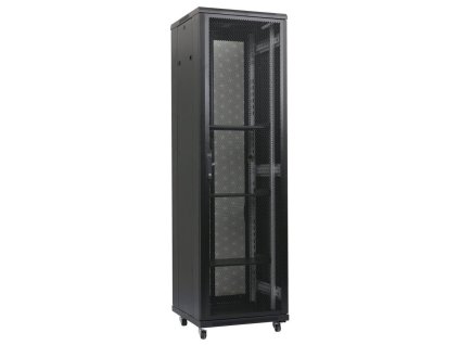 XtendLan 47U/800x800 stojanový, černý, perforované dveře a záda