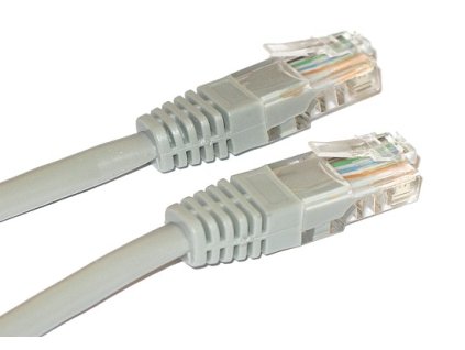 XtendLan Patch kabel Cat 5e UTP 0,3m - šedý