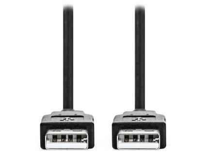 NEDIS kabel USB 2.0/ zástrčka USB-A - zástrčka USB-A/ černý/ bulk/ 5m