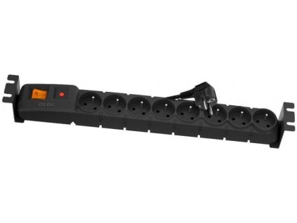 ACAR 19'' rozvodný panel 8x230V, ČSN, kabel 5m, přepěťová ochrana, vč.montážních držáků do racku