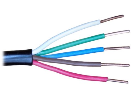 XtendLan Kabel ovládací, 5x 0,8mm2, PVC+PE izolace, pro přímé uložení do země, cena za 1m, 50m balení