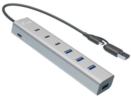 i-tec USB-A/USB-C Metal charging HUB 7x port/ 3x USB-C 3.1/ 4x USB 2.0/ kovový