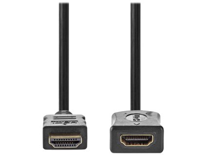 NEDIS prodlužovací High Speed HDMI 1.4 kabel s ethernetem/ 4K@60Hz/ zlacené konektory HDMI-HDMI/ černý/ bulk/ 1m