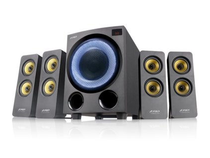 POŠKOZENÝ OBAL - FENDA F&D repro F7700X/ 4.1/ 80W/ černé s RGB/ BT5.0/ FM rádio/ USB přehrávání/ optický vstup/ dálkové ovládá...
