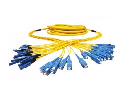 XtendLan FO konektorovaný kabel LC-SC 40m 9/125, 12 vláken,LS0H, G.652d, průměr 12.5mm, vývody 50 cm s průměrem 2mm