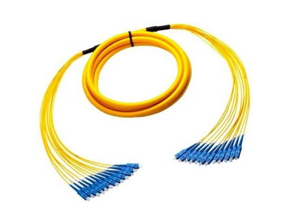 XtendLan FO konektorovaný kabel SC-SC 3m 9/125, 12 vláken,LS0H, G.652d, průměr 12.5mm, vývody 50 cm s průměrem 2mm